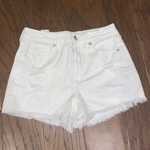 American Eagle High Waisted White Shorts